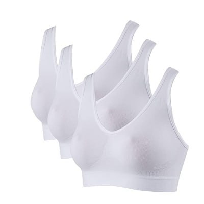 Kit 3 Tops Alças Largas Seamless, Hanes, Feminino