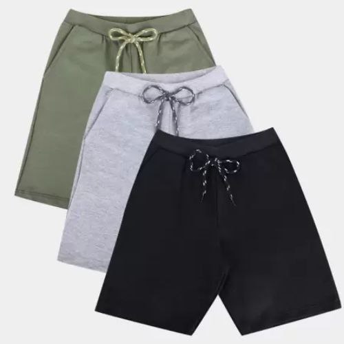 Kit Bermudas Candy Kids 3 Peças ( Tam 01 ao 10)