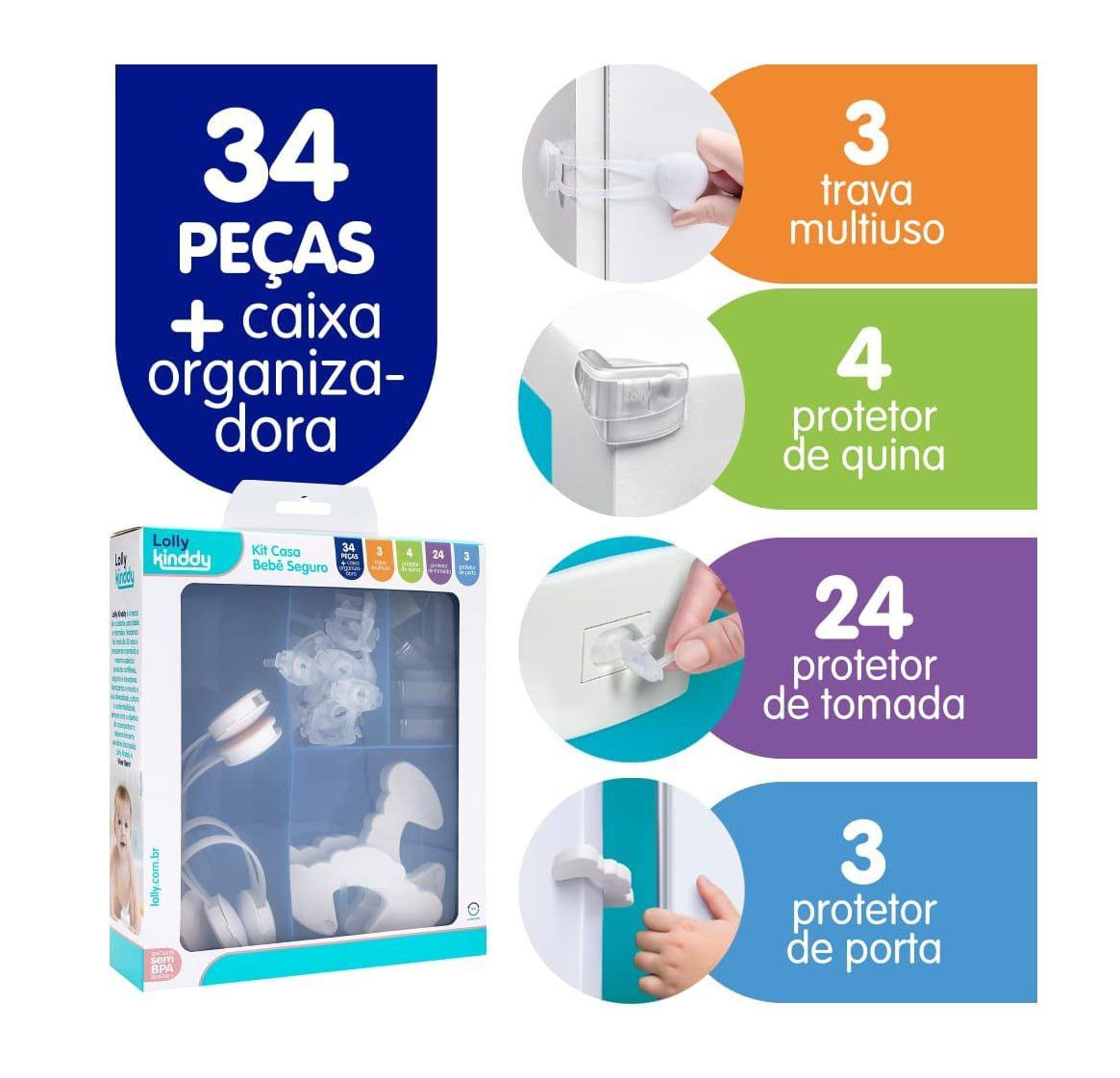 Kit Casa Bebê Seguro Lolly com 34 unidades