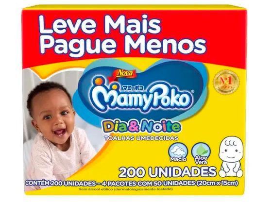 Lenço Umedecido Mamypoko Dia&Noite 200 unidades