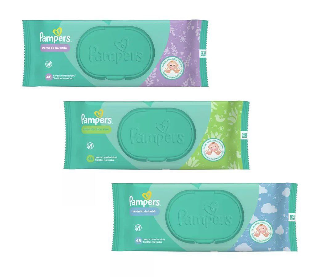 Lenço Umedecido Pampers 48 Unidades