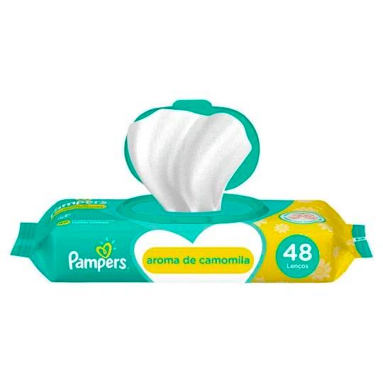Lenço Umedecido Pampers Suave Camomila 48 Unidades