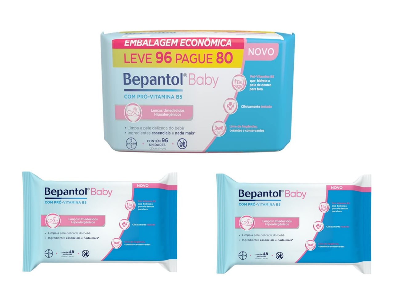 Lenços Umedecidos Bepantol Baby 96 unidades