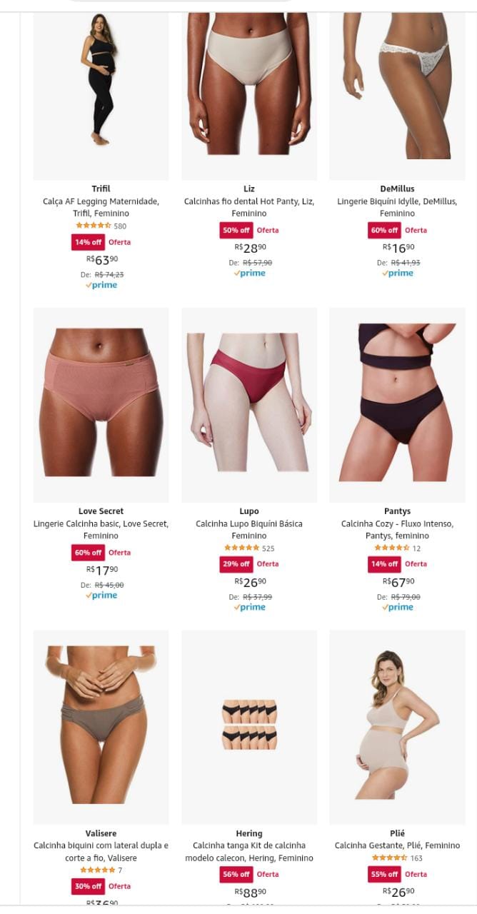 OFERTAS EM CALCINHAS E MODELADORES 🚨🚨