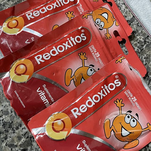 Redoxitos Morango 25 unidades, Vitamina C, Redoxon, pacote de 25