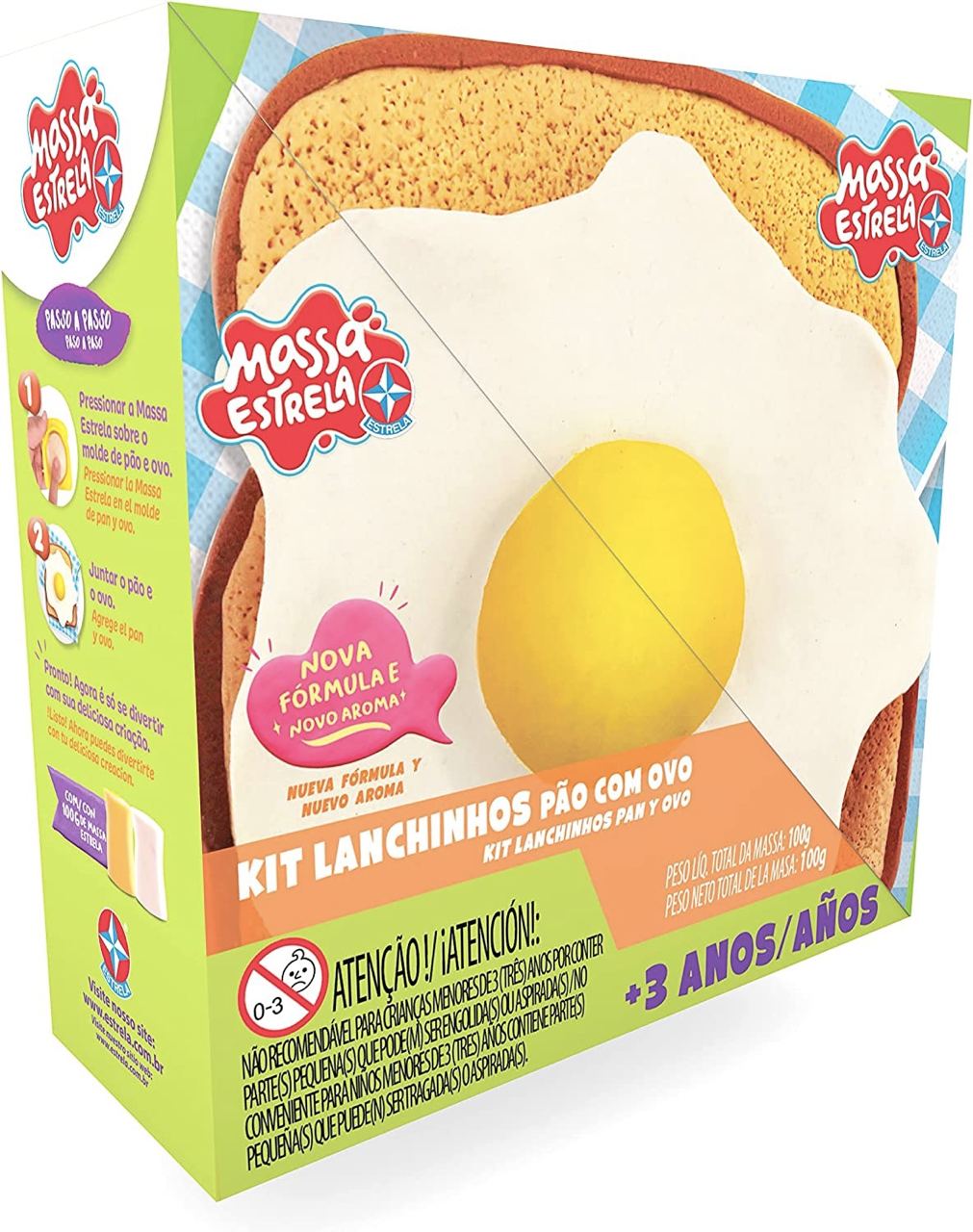 Super massa kit lanchinhos pão e ovo, Estrela