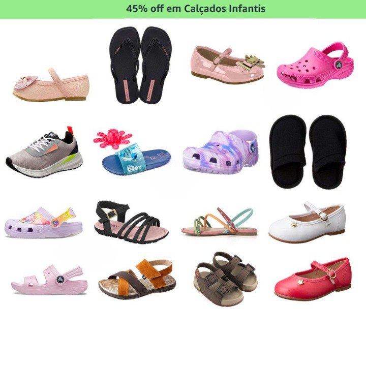 45% off em Calçados Infantis