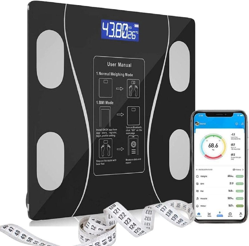 Além de fazer a pesagem ela calcula o percentual de gordura e água, metabolismo, massa óssea e massa muscular. E tudo isso vc salva, analisa e leva para a nutri usando o app no seu celular!