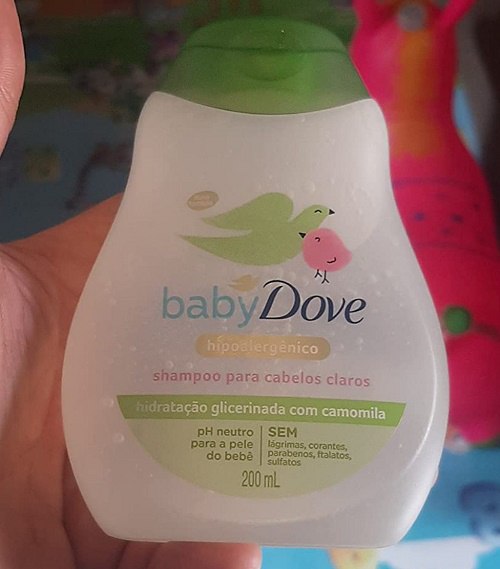 Baby Dove Shampoo Hidratação Glicerinada Camomila 200ml, Branco