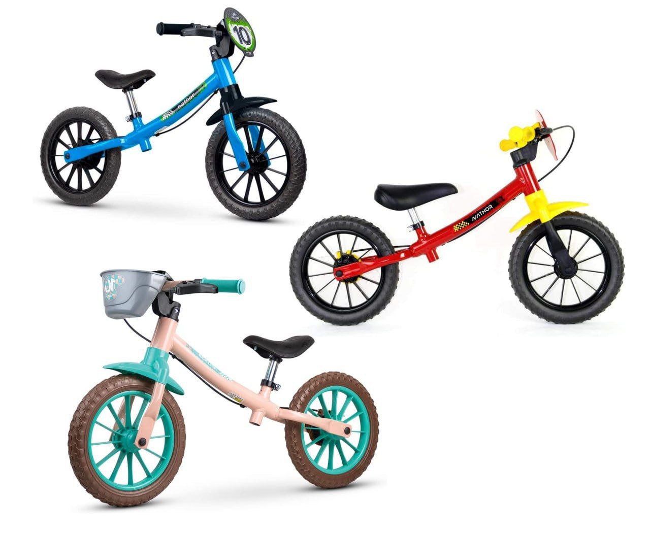Bicicleta Infantil Balance Bike sem Pedal Nathor