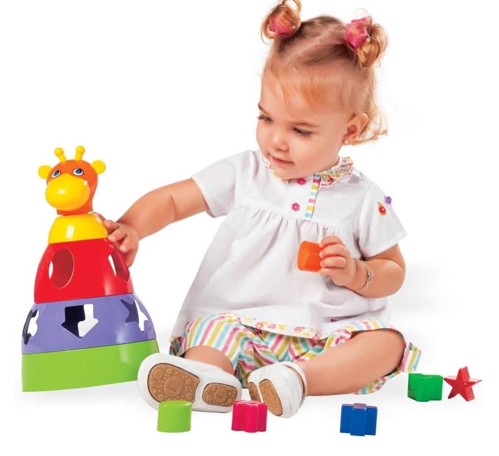 Brinquedo Educativo Girafa Didática com Blocos Merco Toys
