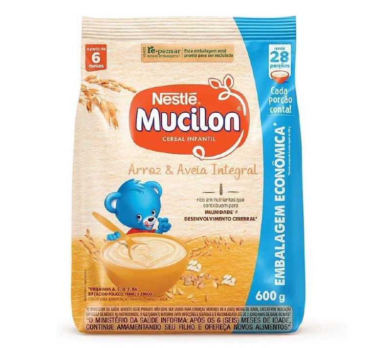 Cereal Infantil Arroz e Aveia Mucilon 600g