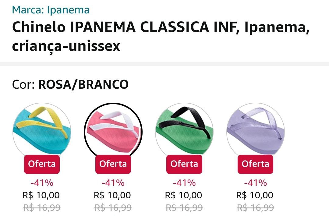 Chinelo IPANEMA CLASSICA INF, Ipanema, criança-unissex