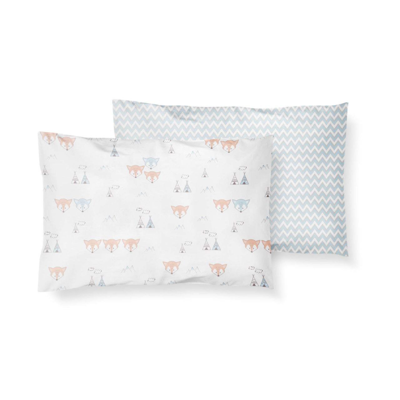 Conjunto de Fronhas de 2 Peças, Azul (Chevron), 40 x 30 cm