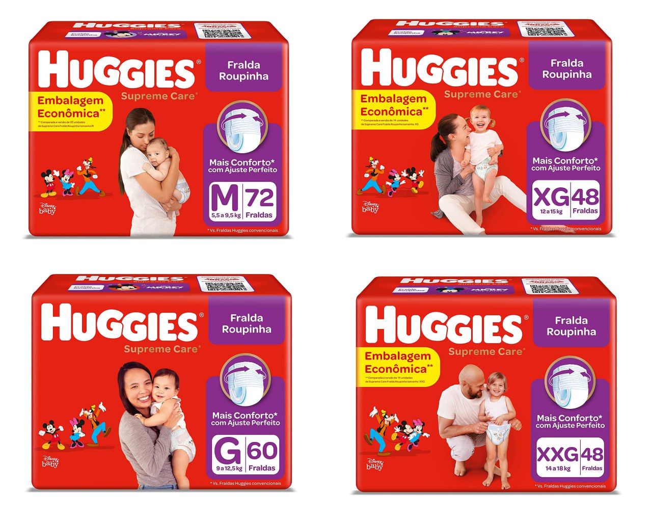 Fralda Huggies Supreme Care Roupinha