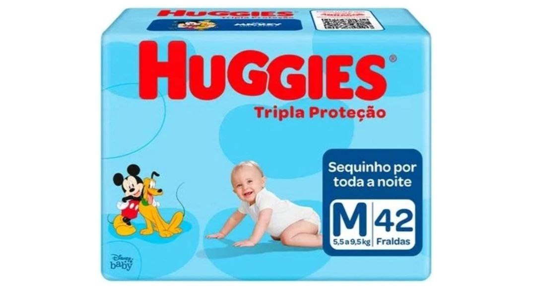 Fralda Huggies Tripla Proteção M - 42 fraldas