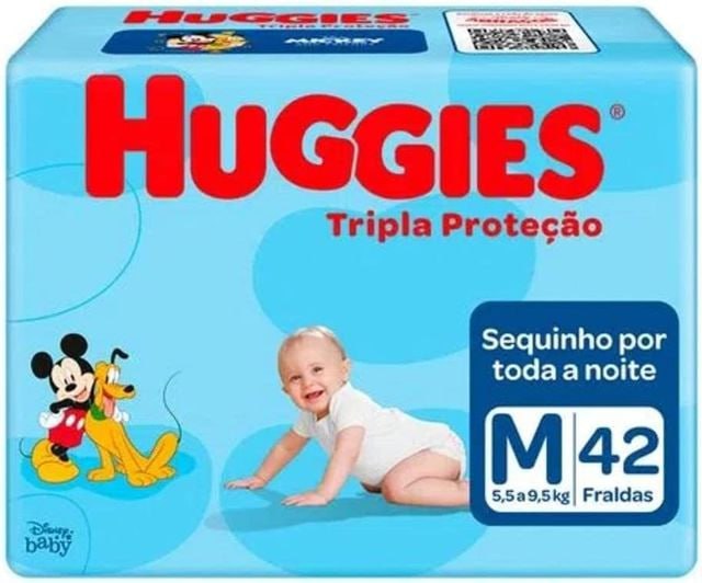 Fralda Huggies Tripla Proteção M - 42 fraldas