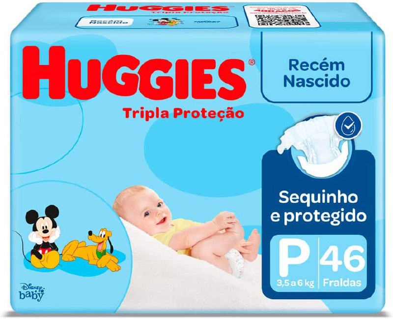 Fralda Huggies Tripla Proteção P - 46 fraldas*