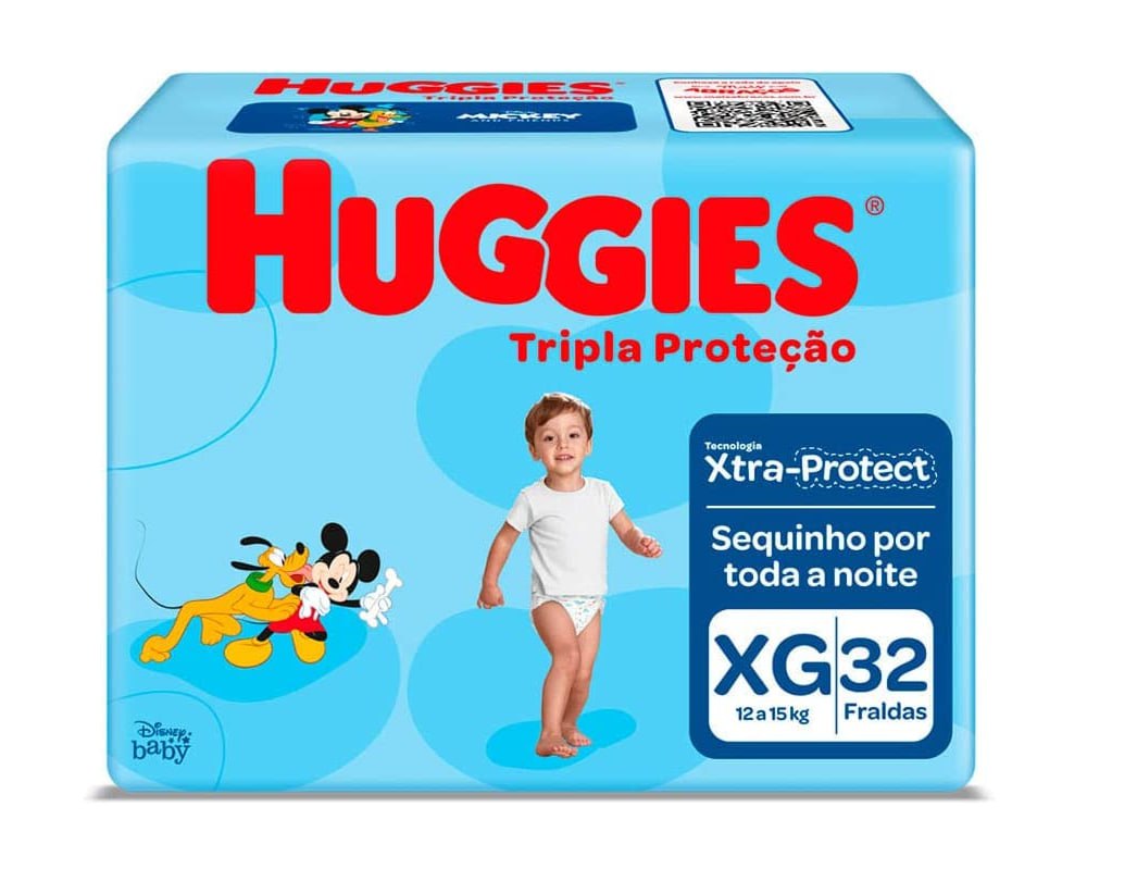 Fralda Huggies Tripla Proteção XG 32 unidades
