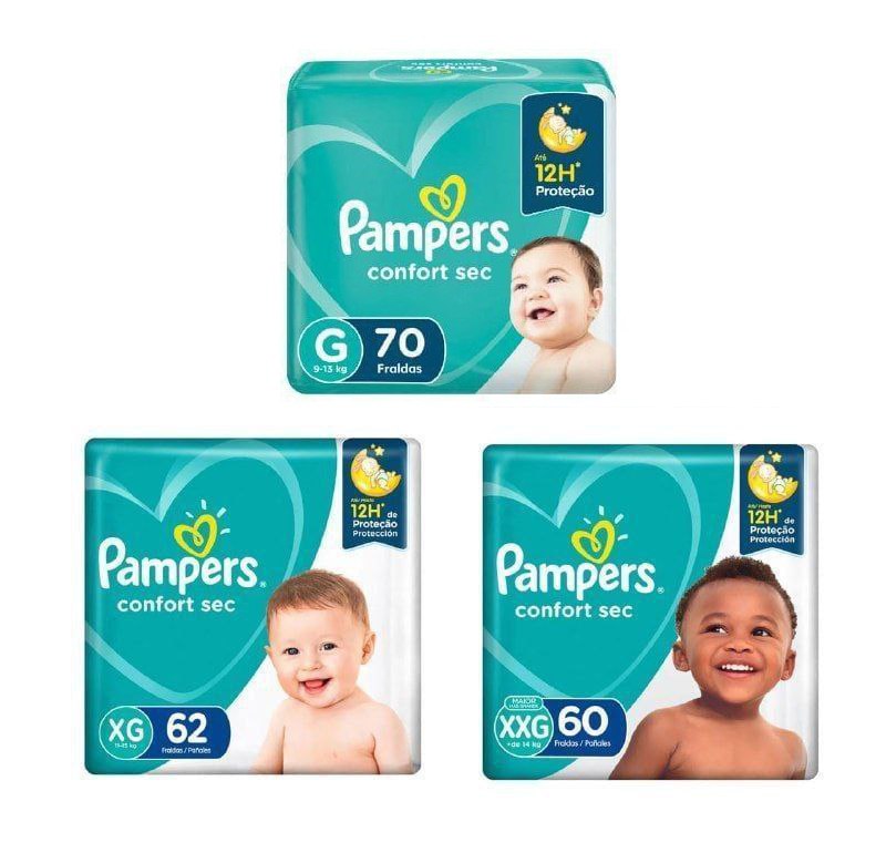 Fralda Pampers Confort Sec