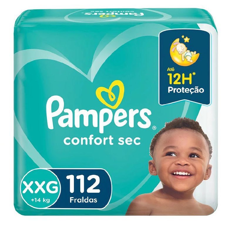 Fralda Pampers Confort Sec XXG 112 Unidades
