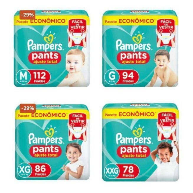 Fralda Pampers Pants Ajuste Total