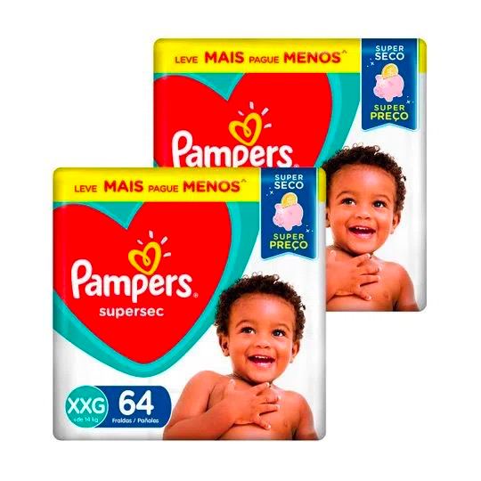 Fralda Pampers Supersec XXG 128 Unidades
