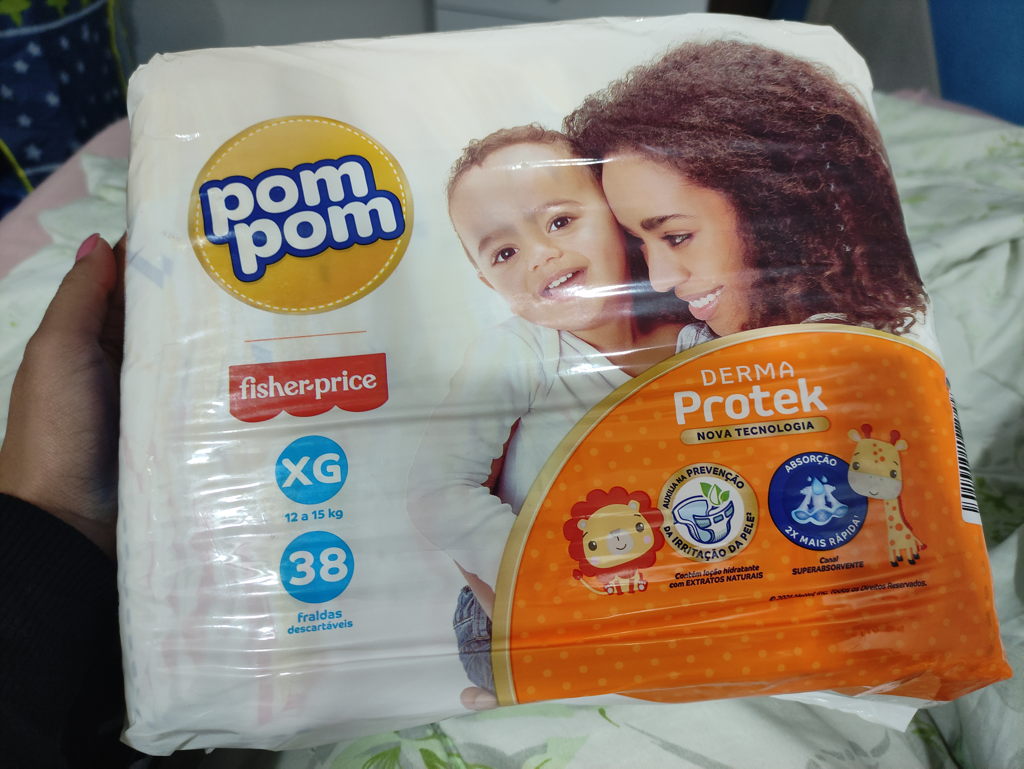 Fralda Pom Pom Derma Protek XG 38 Unidades