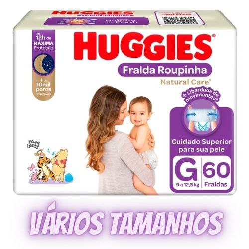 Fralda Roupinha Huggies Natural Care Hiper