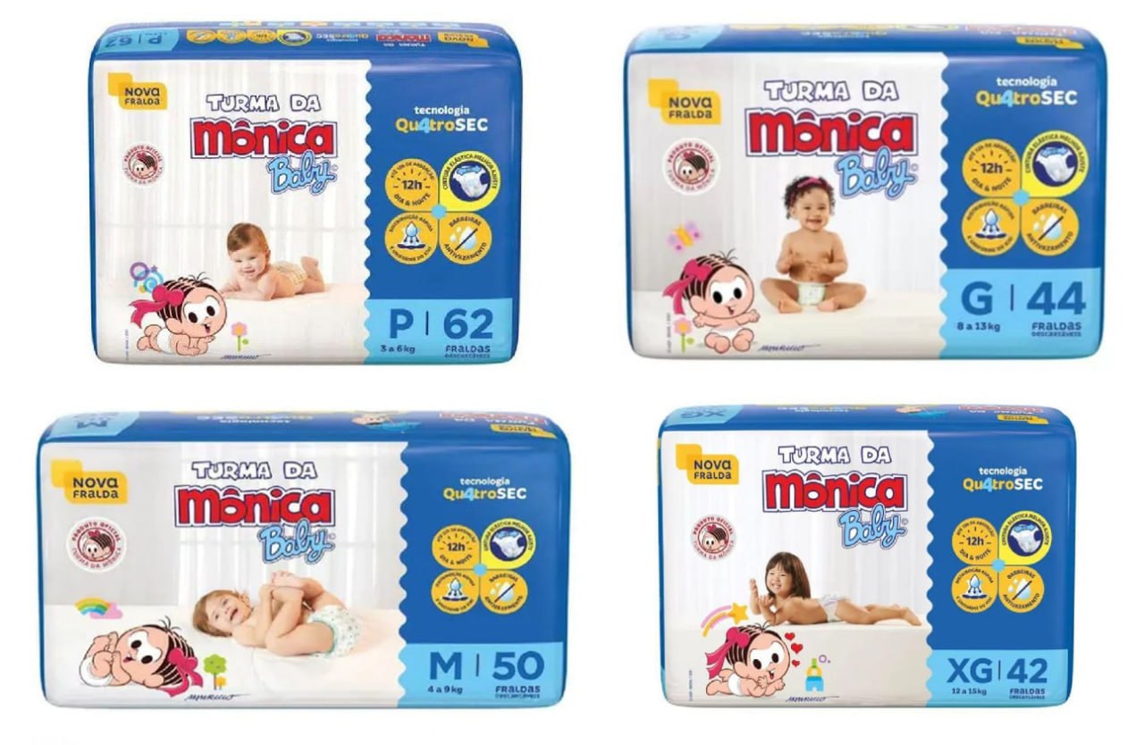 Fralda Turma Da Mônica Baby
