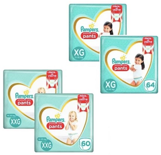 Kit 2 Fralda Descartável Pampers Premium Care Pants