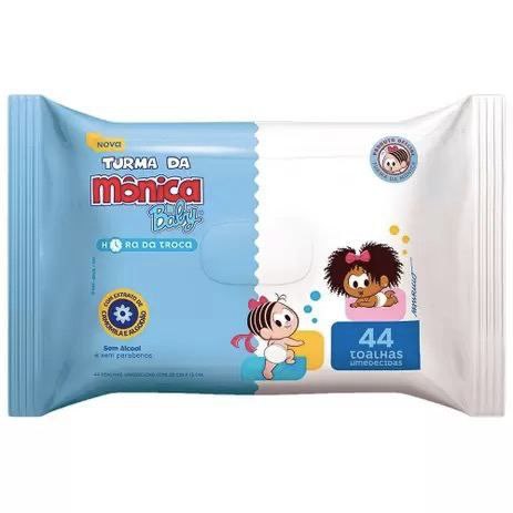 Kit com 30 Toalhas Umedecidas Turma da Mônica Hora da Troca - 1320 Toalhinhas - Turma da Monica