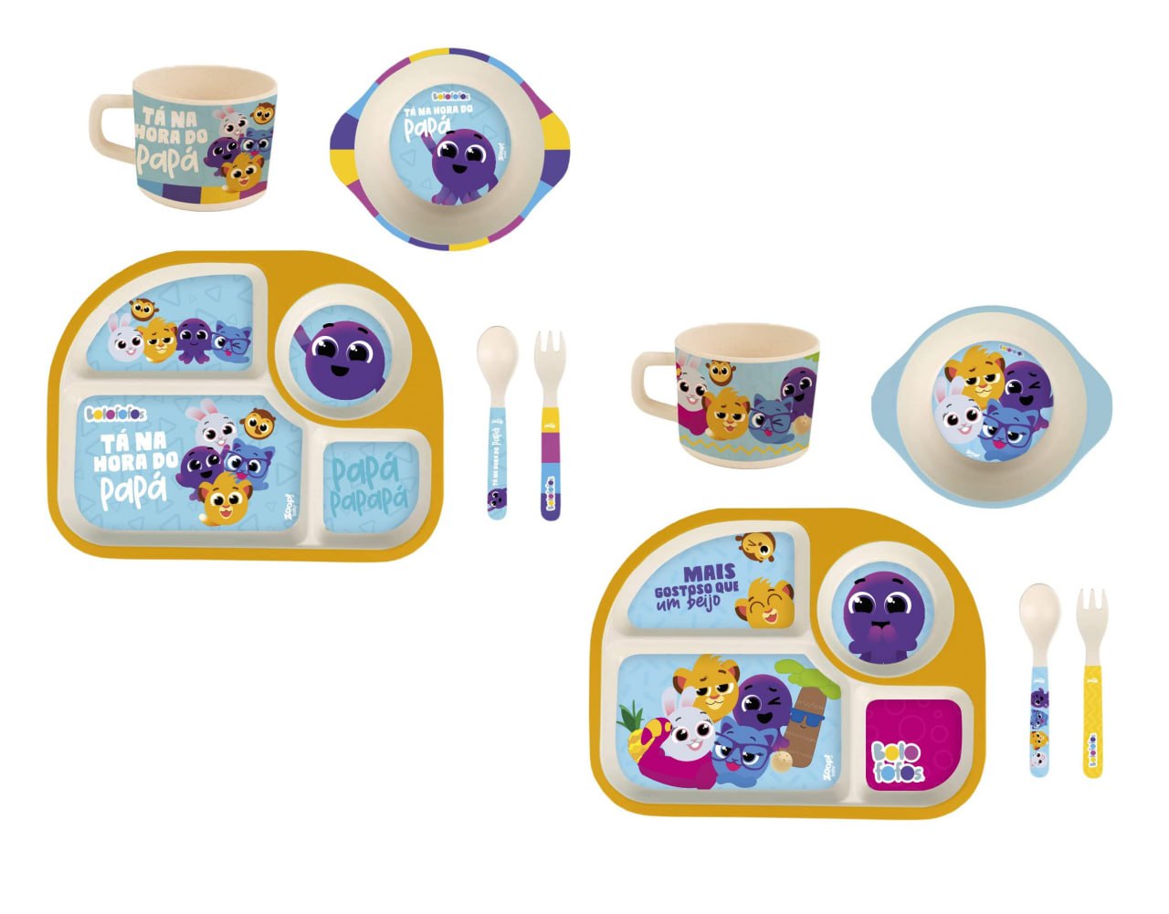Kit de Refeição Bolofofos com 5 Peças Zoop Toys