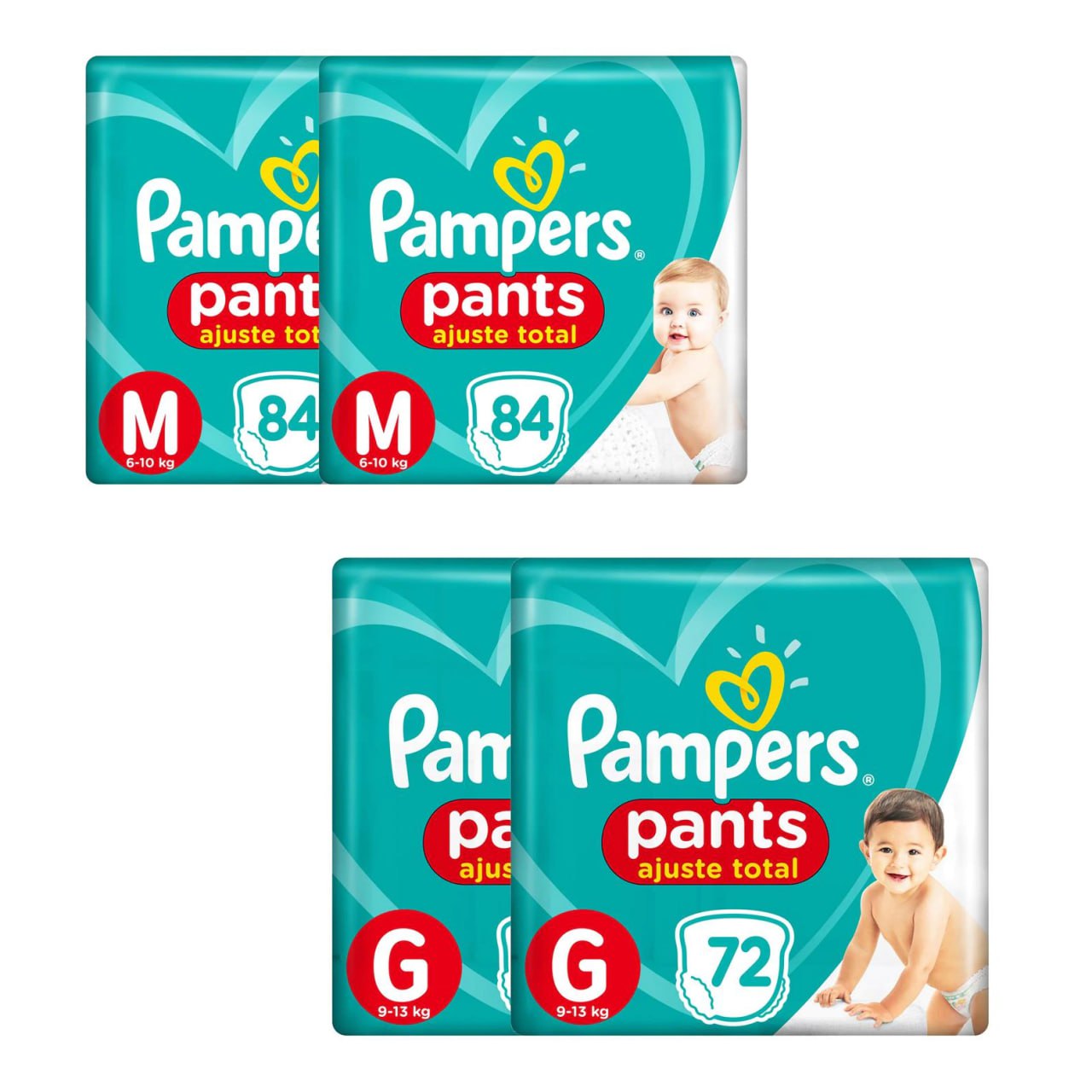Kit Fraldas Pampers Pants Ajuste Total