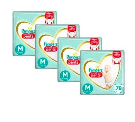 Kit Fraldas Pampers Premium Care M 312 Unidades