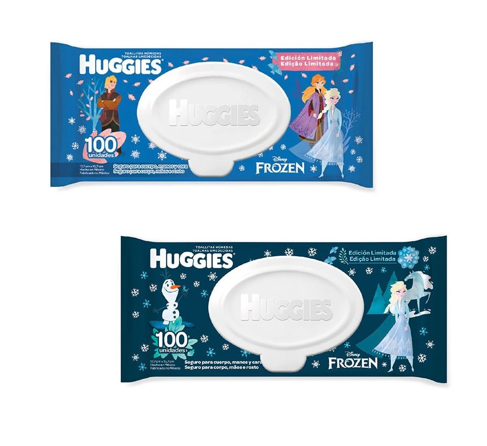 Lenços Umedecidos Huggies Frozen Edição Limitada 100 unidades