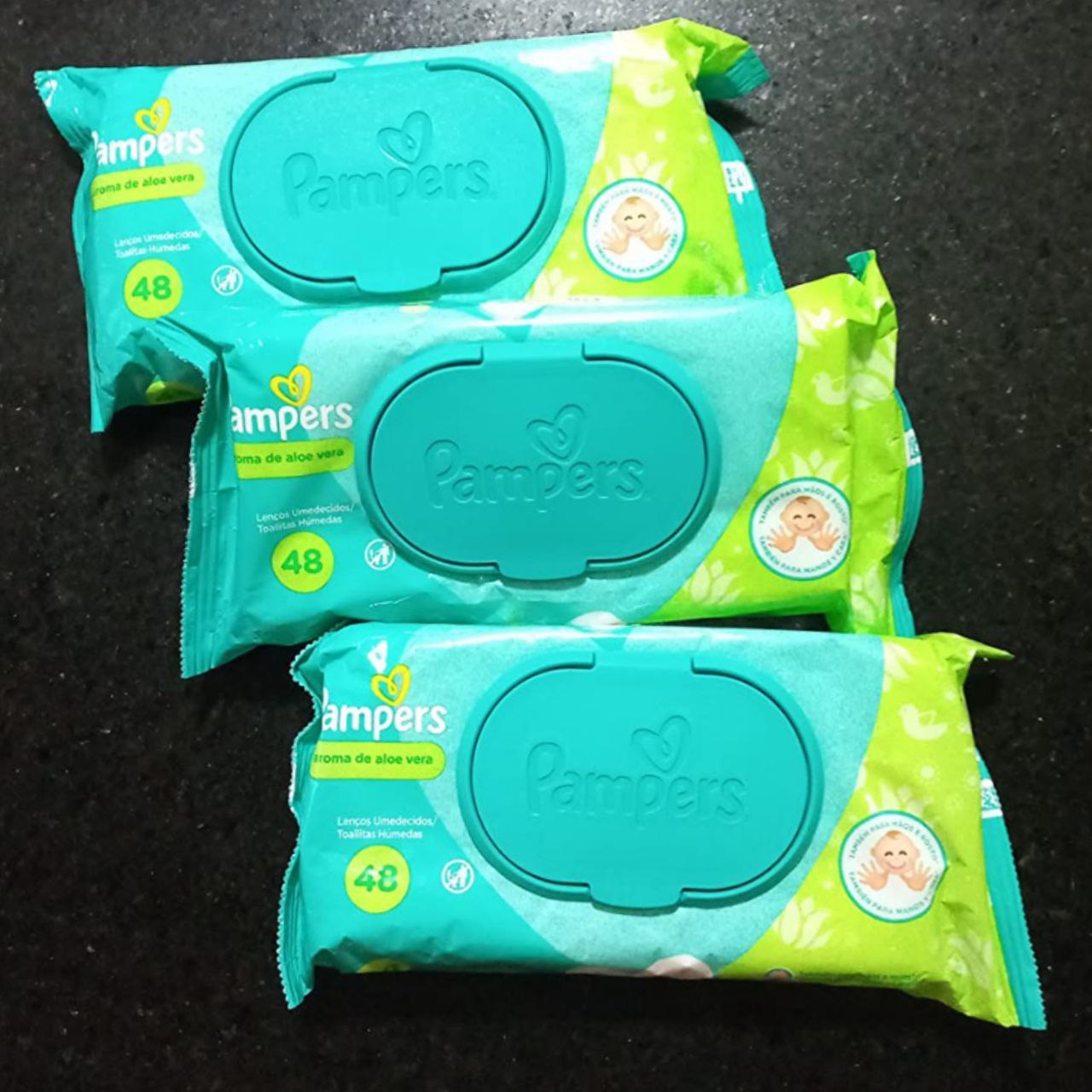 Lenços Umedecidos Pampers Aroma de Aloe Vera 48 Unidades