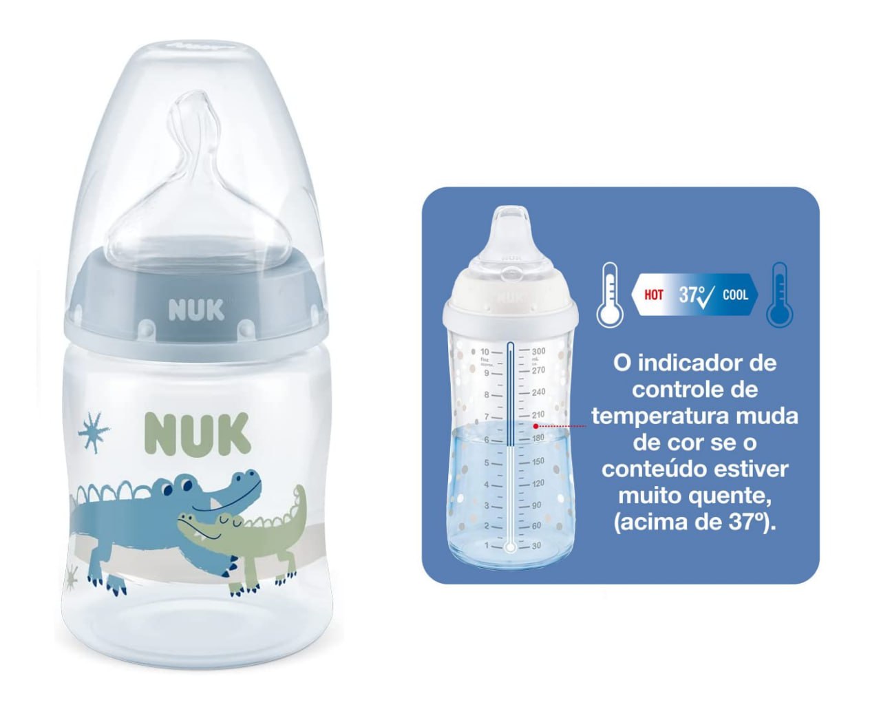 Mamadeira NUK FC Temp. Control S1 com 150ml