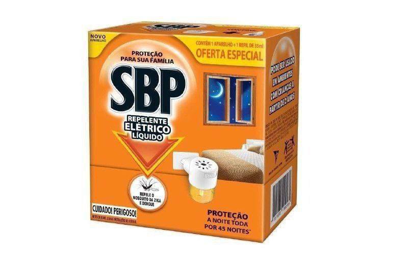 Repelente Elétrico Líquido SBP 45 Noites Novo Aparelho + Refil