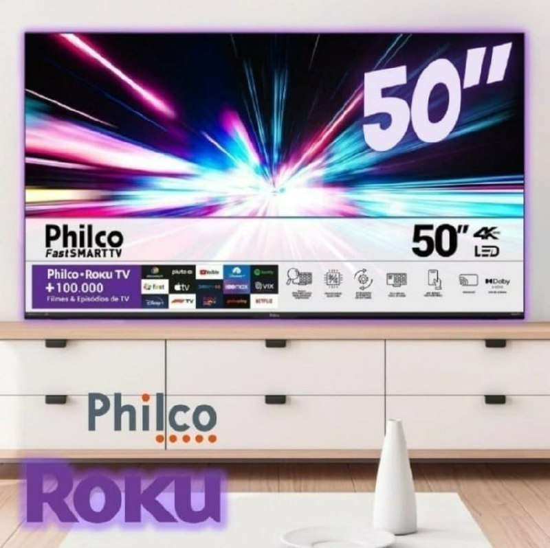 TV 50″ 4K, com ROKU❗️Ótimo preço
