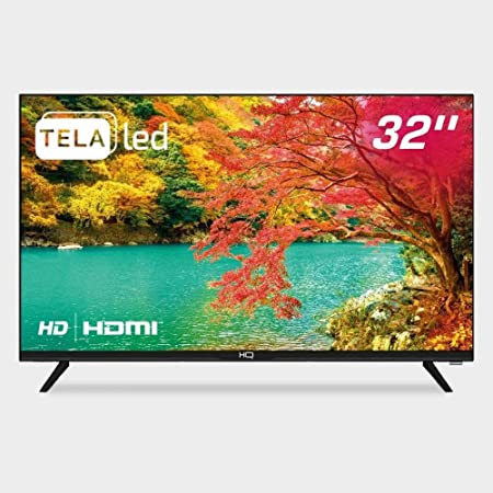 TV LED 32" HD HQ Conversor Digital Externo 3 HDMI 1 USB Design Slim. *ESTA TV NÃO É SMART*
