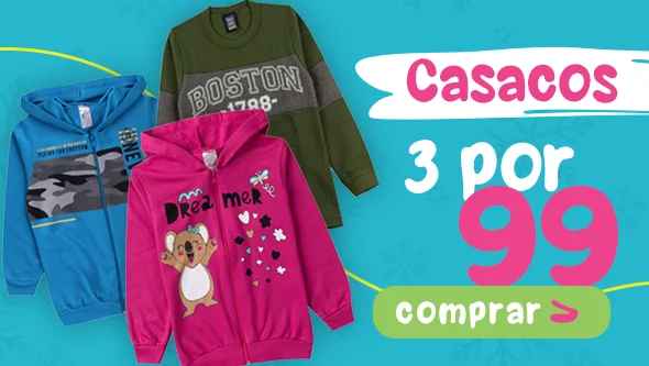 3 CASACOS POR R$ 99