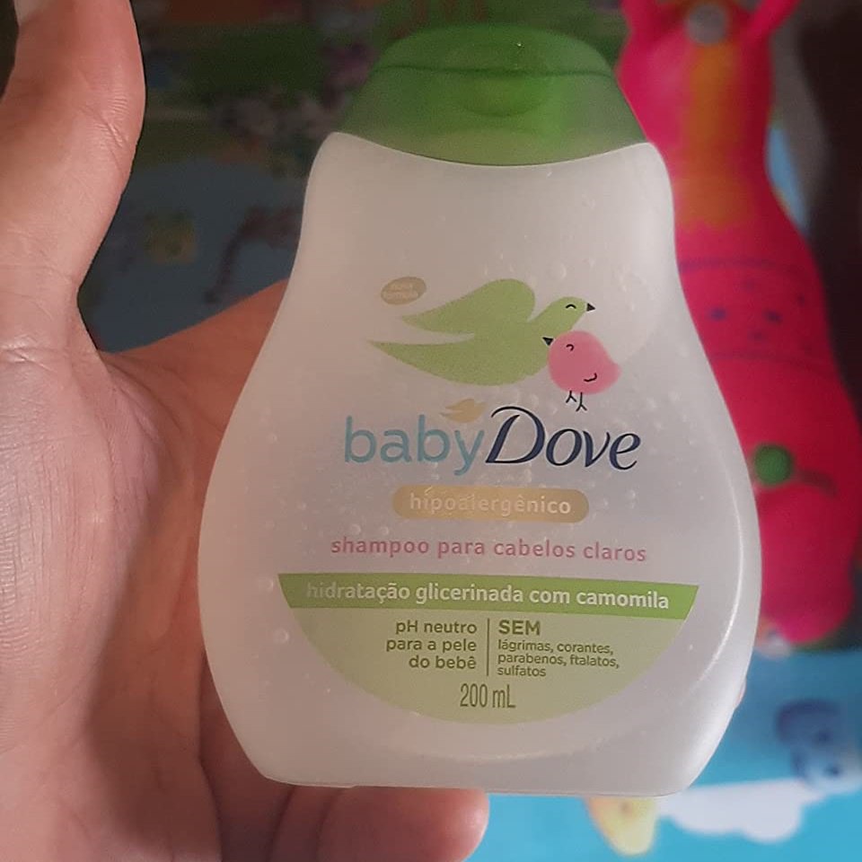 Baby Dove Shampoo Hidratação Glicerinada Camomila 200ml, Branco