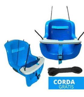 Balanço Infantil Suspenso Bebê Azul Brinquedo Criança - Cia do Pula Pula