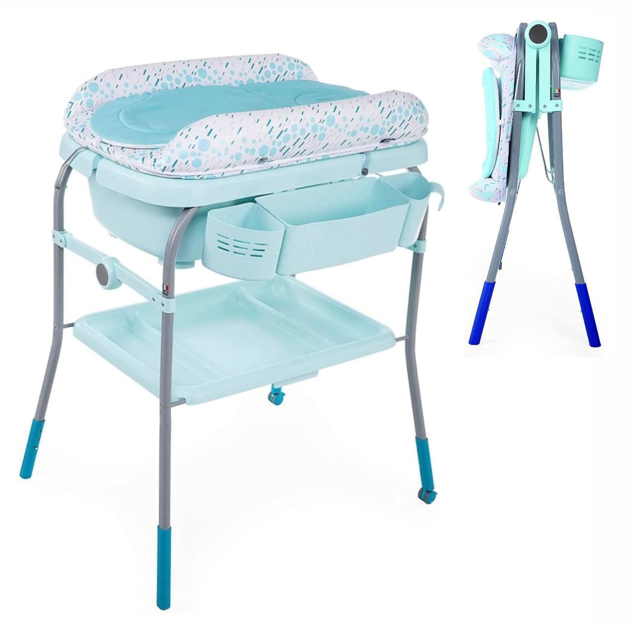 Banheira c/trocador cuddle&bubble, Chicco, Dusty Green