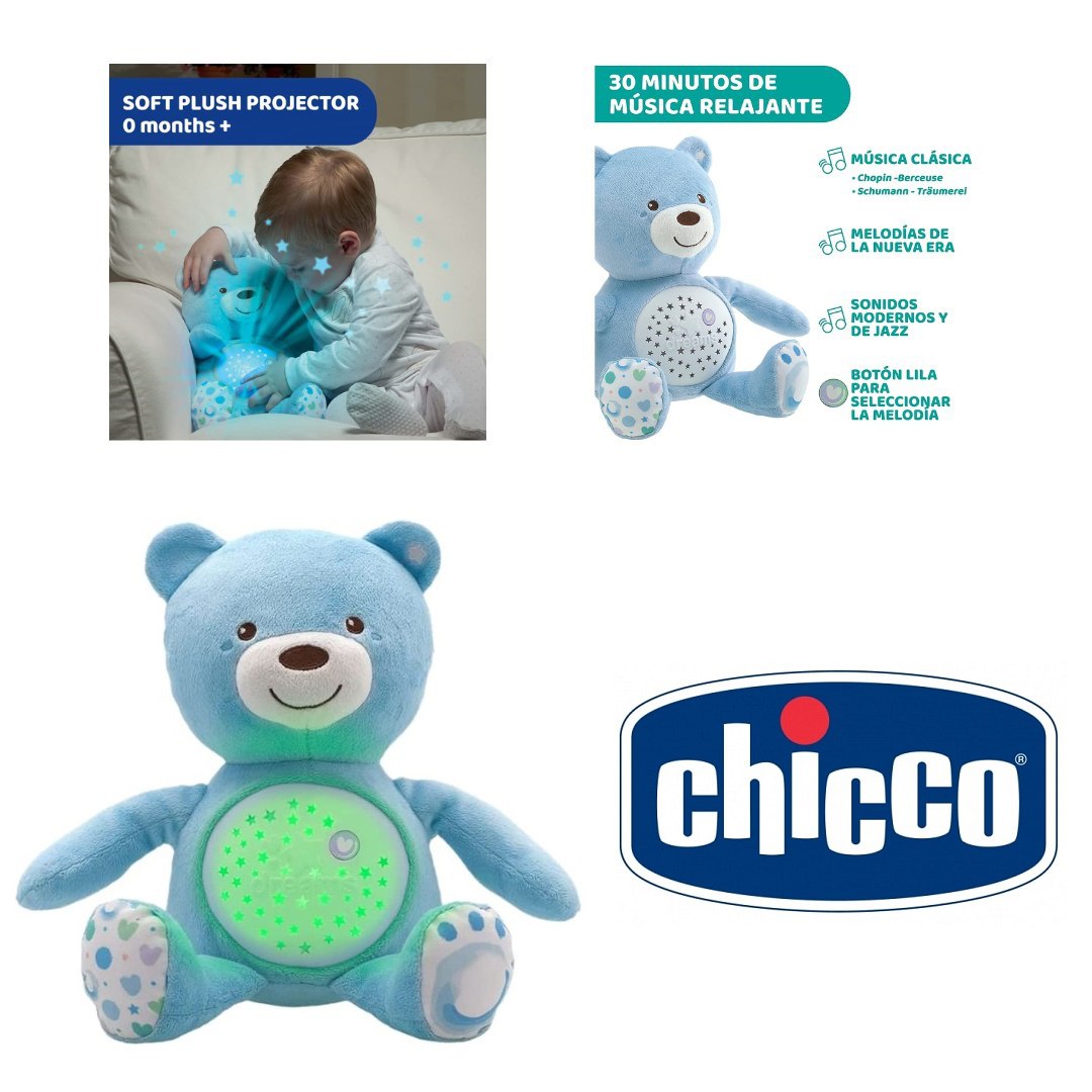 Chicco Projetor Bebê Urso, Azul