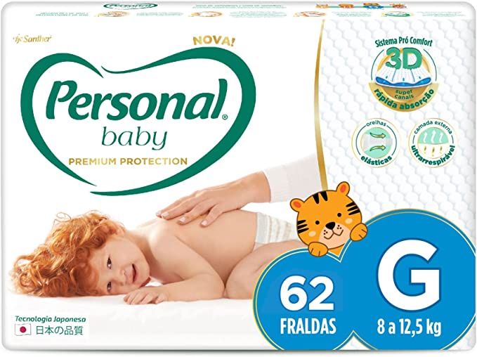 Fralda Baby Premium Protection Grande, 62