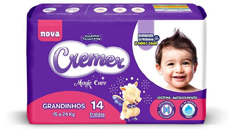 Fralda Cremer Jumbo Grandinhos 14 Unidades