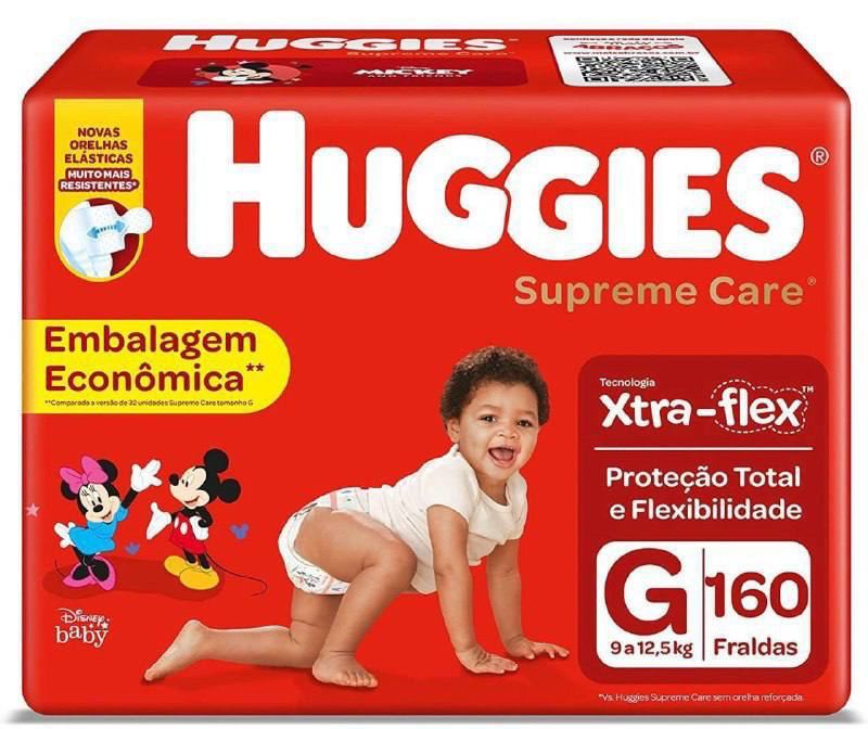 Fralda Huggies Supreme Care G com 160