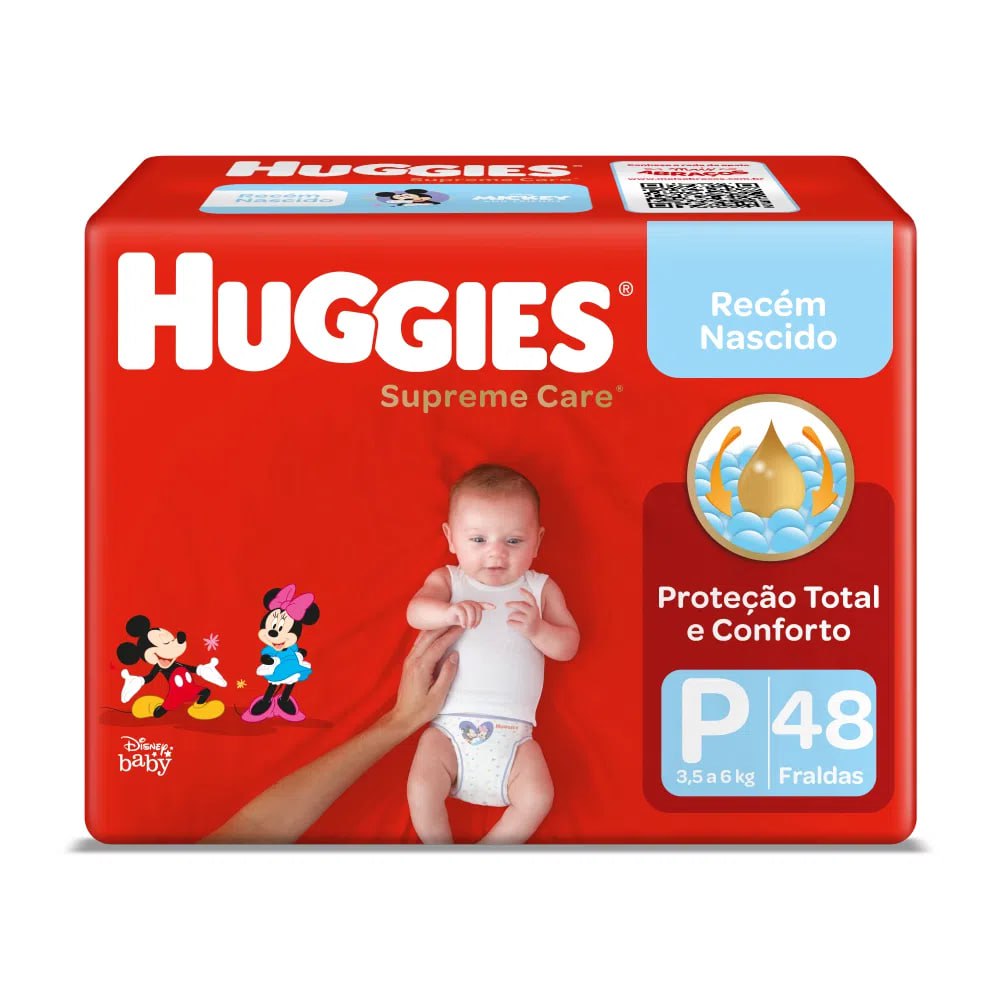 Fralda Huggies Supreme Care P 48 unidades